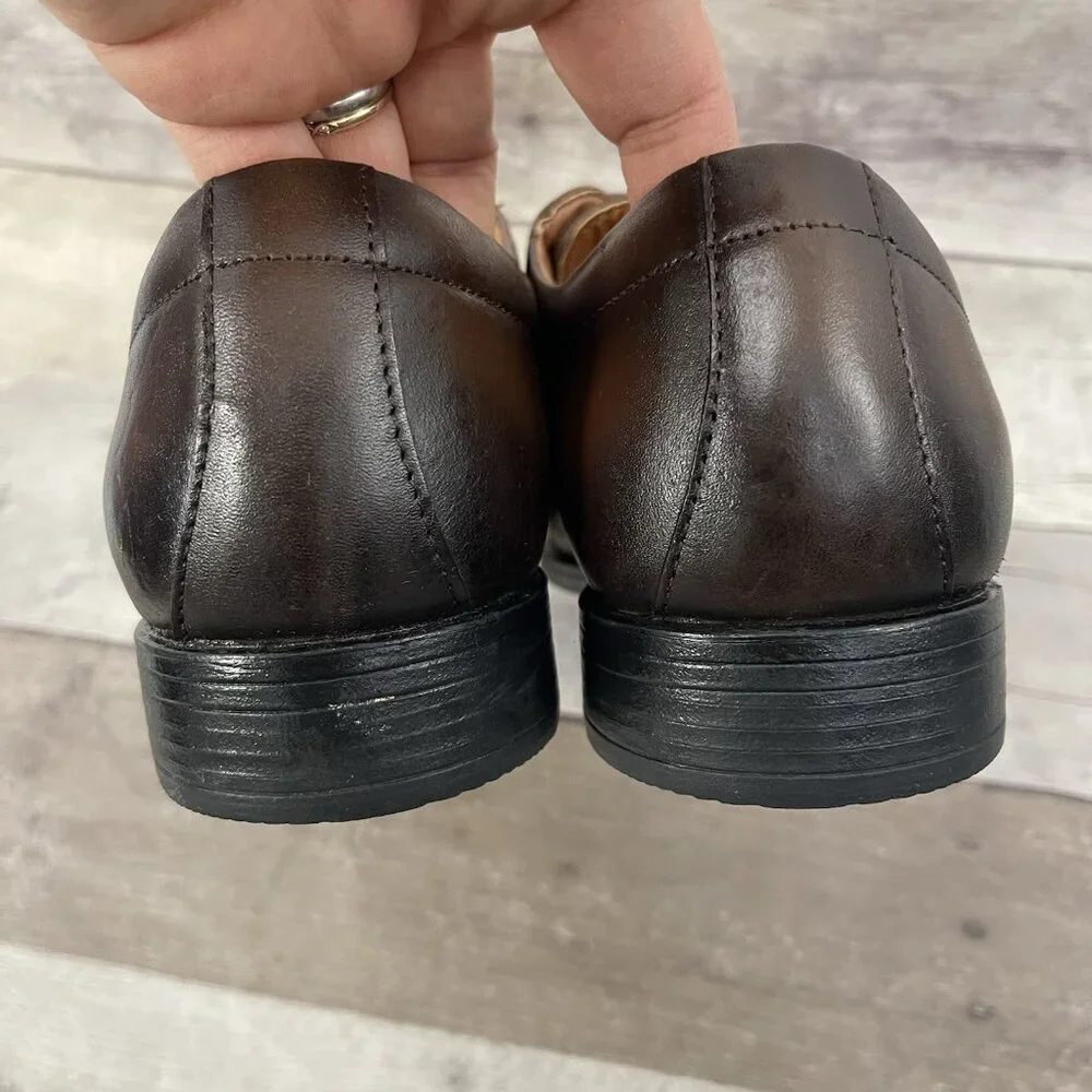 Giorgio Brutini Le‎ Glove Size 8 Brown Leather Oxford Dress Shoes Lace Up